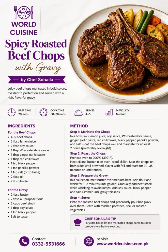 Eid Special Spicy Roasted Beef Chops Recipe Order Online In Karachi