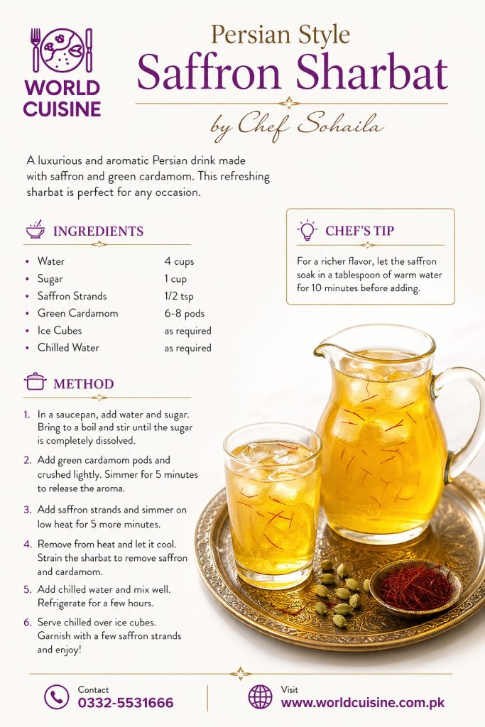 Saffron Sharbat Recipe Order Online In Karachi