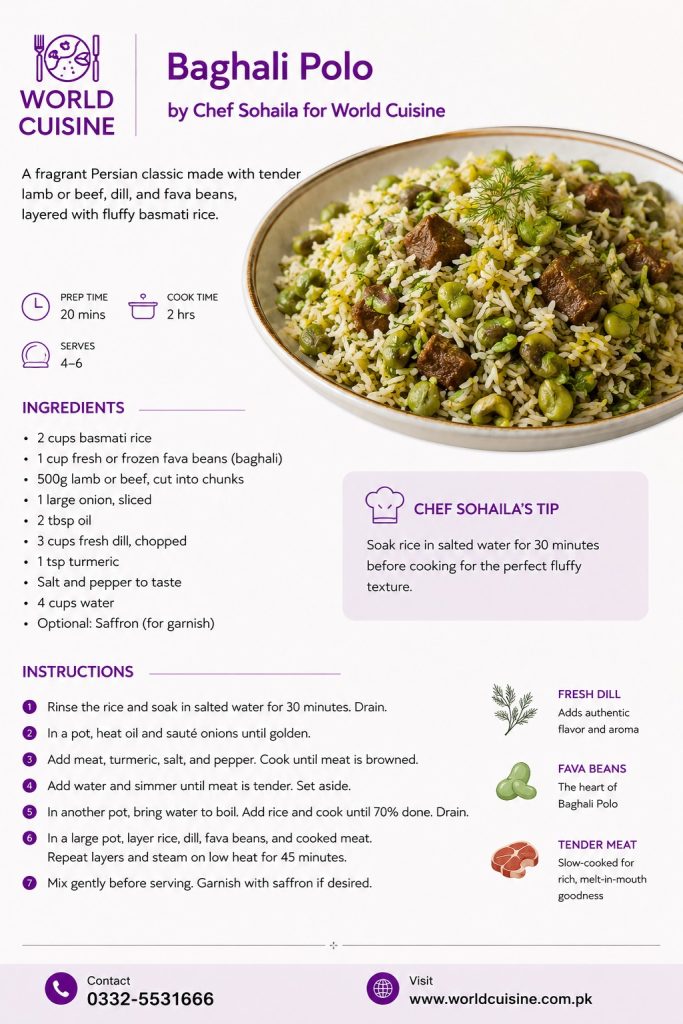 Baghli Pulao Recipe Order Online In Karachi
