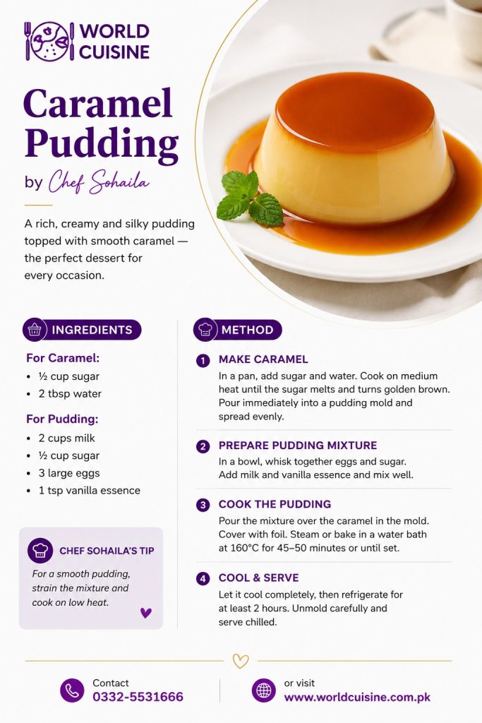 Caramel Pudding Recipe Order Online In Karachi