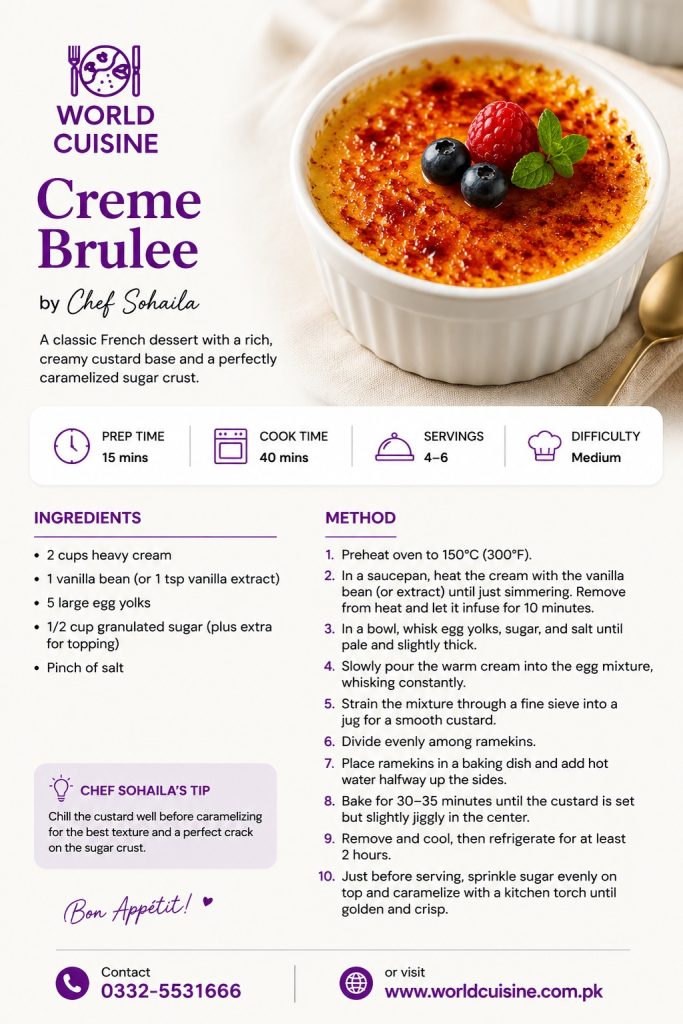 Creme Brulee Recipe Order Online In Karachi
