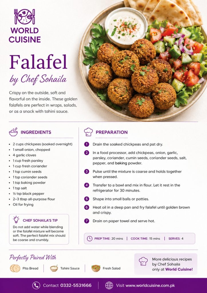 Falafel Recipe Order Online In Karachi